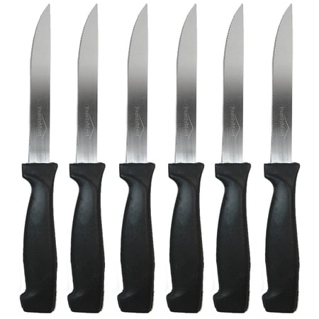 8 Piece Steak Knives Knife Set Kitchen Utensil Home Slice Cutlery Serrated Black