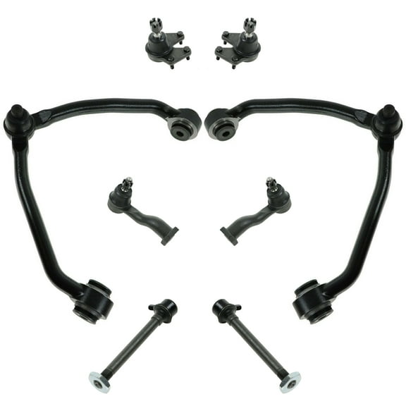 8 Piece Steering Suspension Kit Control Arms Ball Joints Outer Tie Rods Links PSA52485