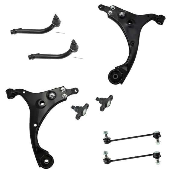 8 Piece Steering & Suspension Kit Control Arms Ball Joints Tie Rods End Links PSA52469