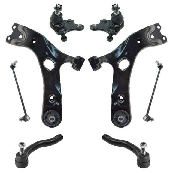 8 Piece Steering & Suspension Kit Control Arms Ball Joints Tie Rods End Links PSA52801