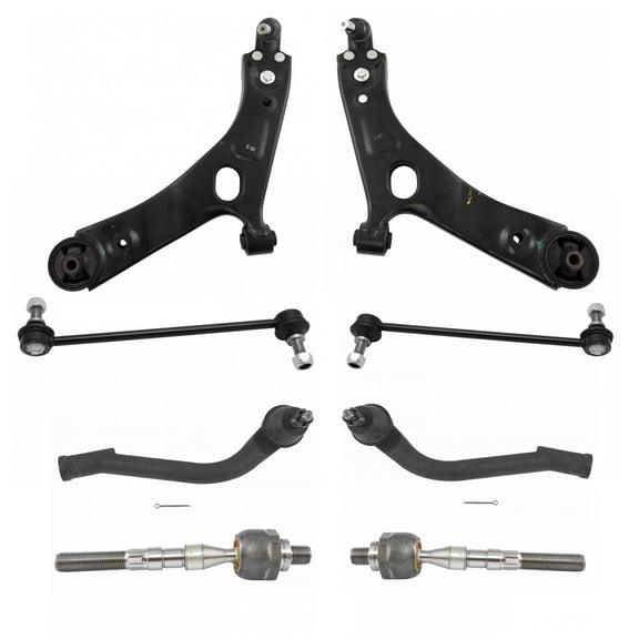 8 Piece Steering & Suspension Kit Control Arms Ball Joints Tie Rods End Links PSA69443