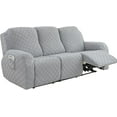 thumbnail image 1 of 8 Piece Stretch Recliner Slipcover Jacquard Recliner Loveseat Covers with Side Pocket Anti-Slip Fitted Couch Furniture Protectors with Elastic Bottom, For 3 Seater, 1 of 7