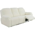 thumbnail image 1 of 8 Piece Stretch Recliner Slipcover Jacquard Recliner Loveseat Covers with Side Pocket Anti-Slip Fitted Couch Furniture Protectors with Elastic Bottom, For 3 Seater, 1 of 7