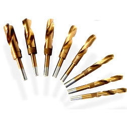 8 Piece Titanium Silver Deming Drill Bit Set
