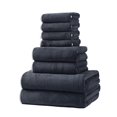 thumbnail image 1 of 8-Piece Towel Set with 2 Bath Towels 2 Hand Towels 4 Washcloths - 300GSM Hotel Grade Cotton Blend for Bathroom Spa Gym Guest Use - Fast Absorbing Soft Towels for Home Bath Beach Travel, 1 of 2