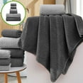 thumbnail image 1 of 8-Piece Velvet Bath Towel Set | Super Absorbent & Quick-Dry | Includes 4 Towels, 2 Bath Towels & 2 Washcloths | Soft & Durable for Home & Spa Use, 1 of 6