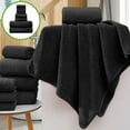thumbnail image 1 of 8-Piece Velvet Bath Towel Set | Super Absorbent & Quick-Dry | Includes 4 Towels, 2 Bath Towels & 2 Washcloths | Soft & Durable for Home & Spa Use, 1 of 6
