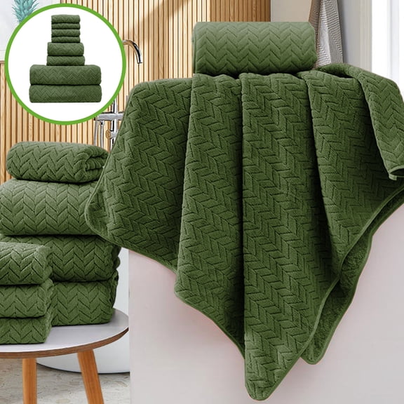 8 Piece Velvet Towel Set Bathroom Collection Soft Thick Absorbent Towels Includes 4 Square Towels 2 Washcloths 2 Bath Towels Quick Dry Durable Solid Color Home Spa Hotel Style Gift