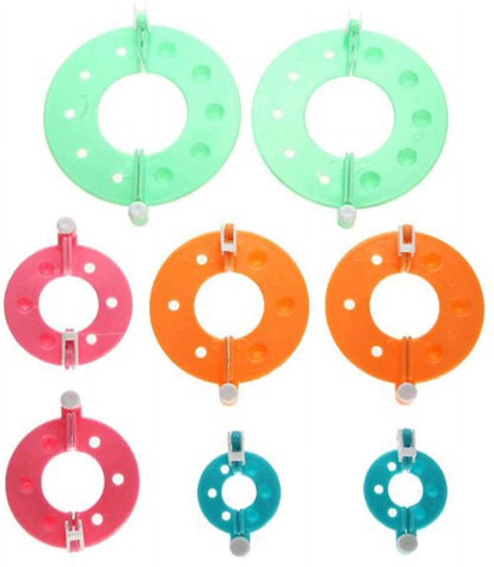 8 Pieces 4 Sizes Pompom Maker Fluff Ball DIY Needle Craft Toolkit