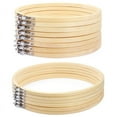 thumbnail image 1 of 8 Pieces 8 Inch Wooden Round Embroidery Hoops Adjustable Bamboo Circle & 6 Pieces 10 Inch, 1 of 10