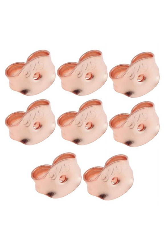 8 Pieces 925 Sterling Replacement Earring Backs Stopper for Ear Studs DIY