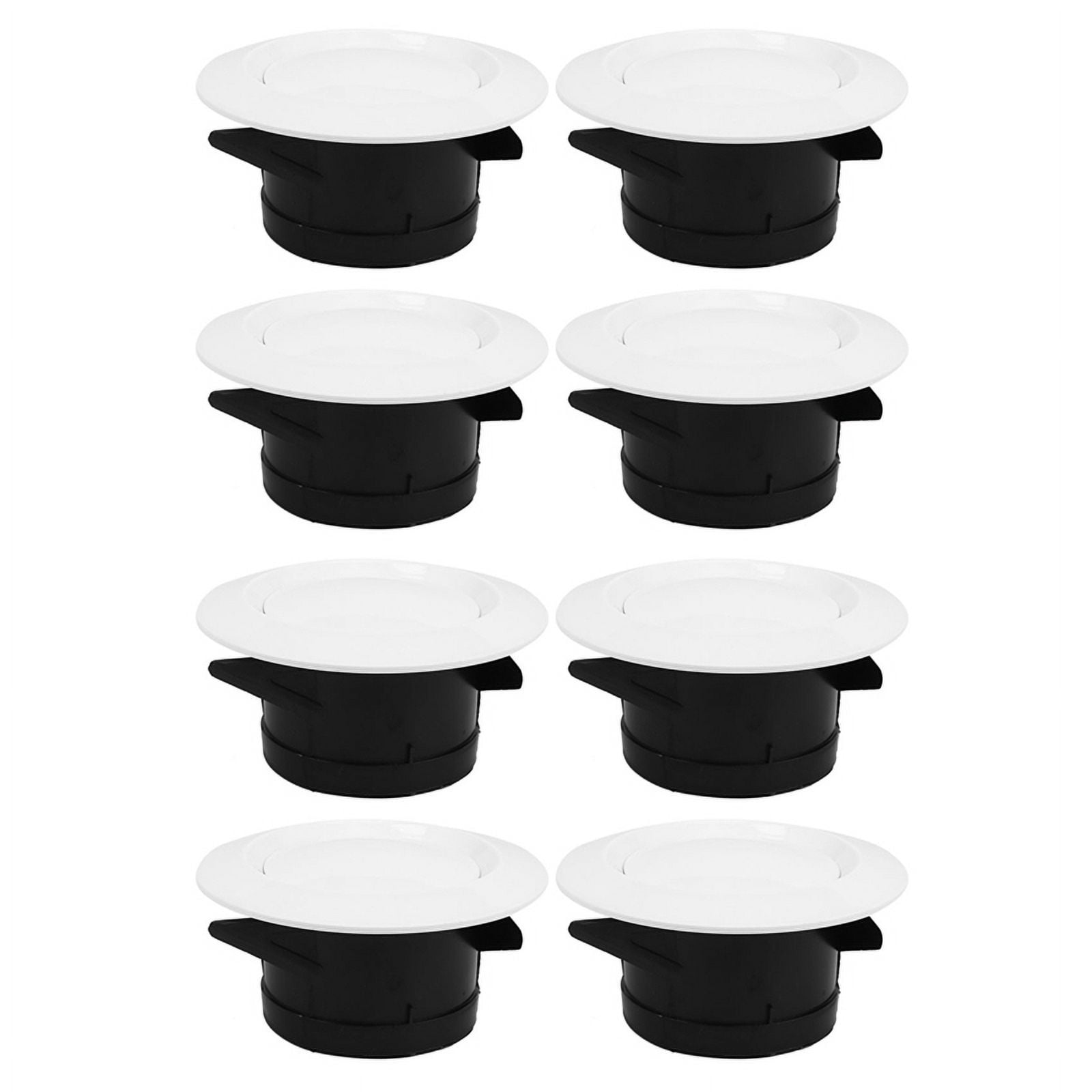 8 Pieces ABS Adjustable Round Soffit Exhaust Vent White Inline Duct Fan Outlet Vent 4 Inch