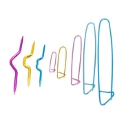 8 Pieces Aluminum Cable Knitting Stitch Holders Satefy Pin Weaving Tool