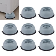 8 Pieces Anti Vibration Pads for Washing Machine, Shock & Noise Reduction Washing Machine Support Feet Mat,  Washer Leveling Pads Pedestal for Furniture Appliances Floor Protector Gray