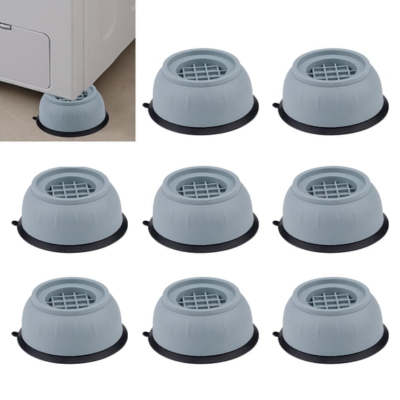 8 Pieces Anti Vibration Pads for Washing Machine, Shock & Noise Reduction Washing Machine Support Feet Mat, Washer Leveling Pads Pedestal for Furniture Appliances Floor Protector (Gray)