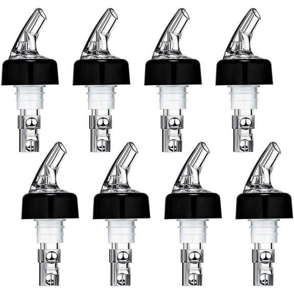 8 Pieces Automatic Measured Pourer, Spout Pourer with Tail and , Liquor Pourers 1 / 30 Ml