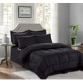 thumbnail image 1 of 8 Pieces Bed in a Bag Bamboo Pattern Comforter Set Full/Queen, Black, 1 of 3