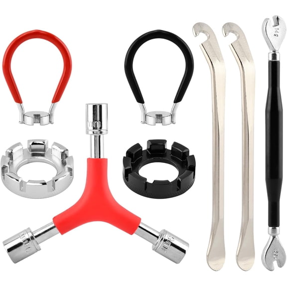 8 Pieces Bike Spoke Wrenches, Bicycle Spoke Wrench Tools, Bicycle Rim Truing Tool Set, Bike Rim Correct Kit, Bikes Repair Tool Kit