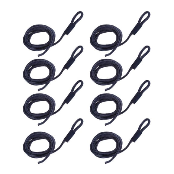 8 Pieces Boat Lines 1/4" X 5' Bumper Whips Rope Docking Blue