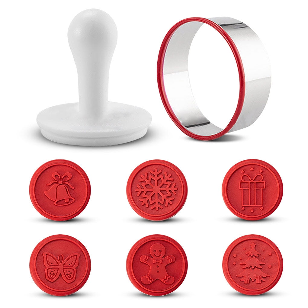 8 Pieces Christmas Cookie Stamps Mold Set Pancake Biscuit Cake Mould