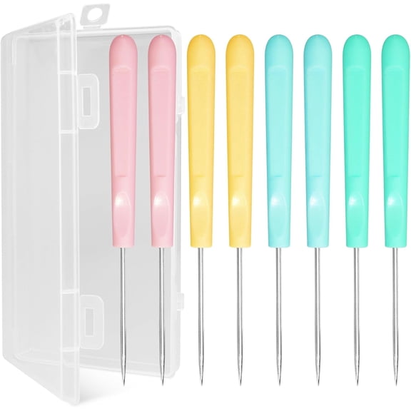 8 Pieces Cookie Scribe Tool Sugar Stir Needle Scriber Needle Cookie Decorating Tools with Clear Box, DIY Baking Pin Whisk Stainless Steel Needle Biscuit Icing Pin