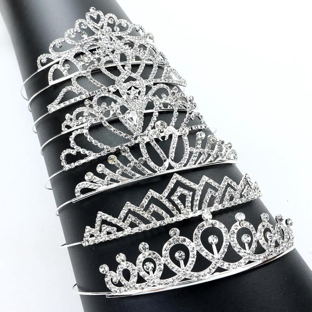 8 Pieces Decorative Princess Dazzling Rhinestone Silver  display picture 2