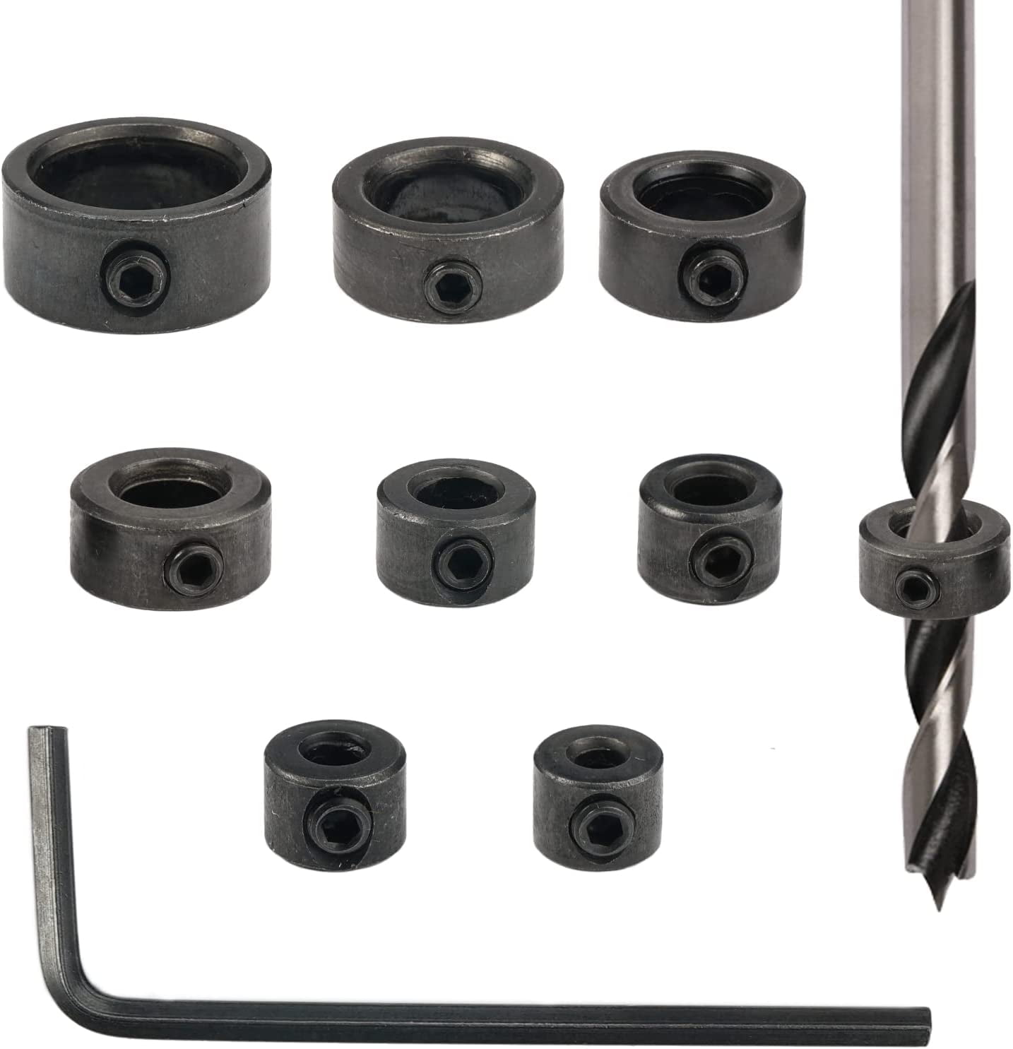 8 Pieces Drill Depth Stop, Drill Depth Stop, Drill Stop Rings, Depth