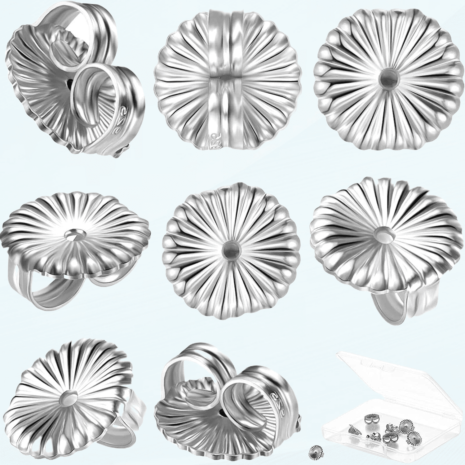 Heavy Earring Rip 8 Pieces Earring Backs for Droopy Ears Large Earring Backs for Studs ...