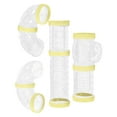 thumbnail image 1 of 8 Pieces Hamster Tubes Set Connected Tunnels External Pipes for Cage Accessories Yellow, 1 of 10
