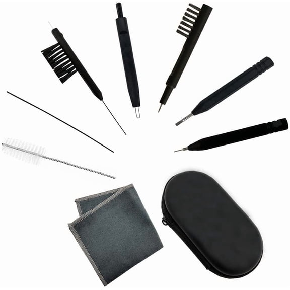 8 Pieces Hearing aid Amplifier Cleaning Tools, Earbuds/Headphones Cleaner Brush Kits with case