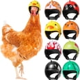 thumbnail image 1 of 8 Pieces Hens Chicken Pet Safety Helmet Funny Bird Hens Hat Headwear Small Pet Hard Hat Costumes Accessories for Chicken Bird Parrot (Random Color), 1 of 8