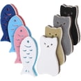 thumbnail image 1 of 8 Pieces Kitchen Scrub Sponges Cat Fish Cleaning Sponge Dishwashing Scrubber Non-Scratch Multi-Use Sponges for Dishes Pots Pans Sinks, 1 of 4