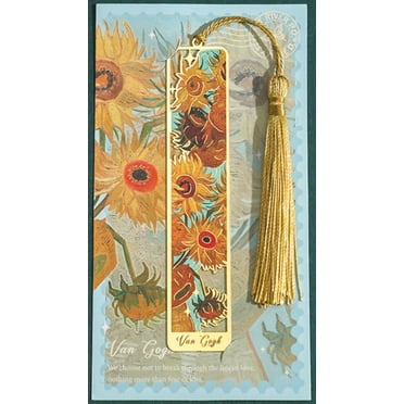 Pieces Metal Bookmarks With Tassel Van Gogh Monet Flower Painting...