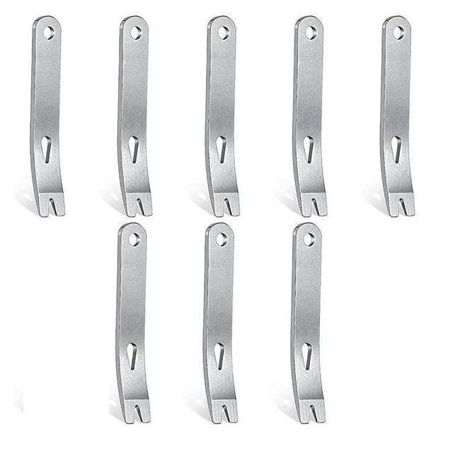 8 Pieces Mini Pry Bar Stainless Steel Flat Multifunction Small EDC Crowbar Survival Opener Tool Set