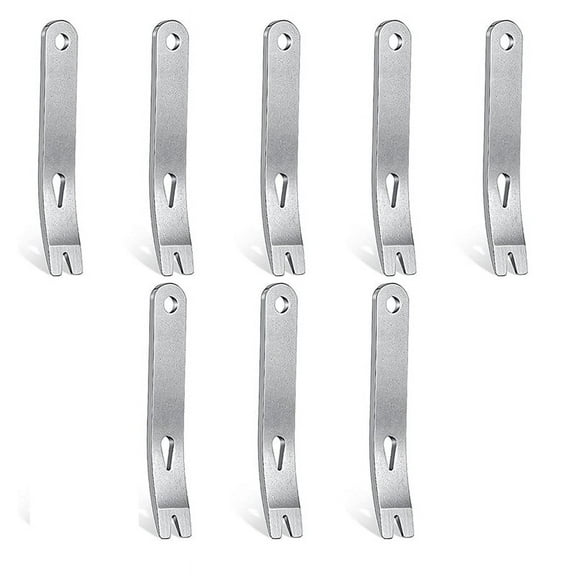 8 Pieces Mini Pry Bar Stainless Steel Flat Multifunction Small Crowbar Survival Opener Tool Set