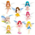 thumbnail image 1 of 8 Pieces Miniature Fairy Garden Accessories Small Fairy Figurines Hand Painted Fairies Figures Girl Fly Wing Figurines for Car Decor Fairies Garden Flower Pot Birthday Cake Topper, 1 of 5