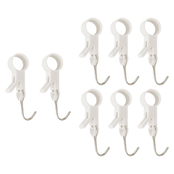 8 Pieces Multi Function Pipe Hook Organizer Stainless Steel Space Saving for Closet Kitchen Laundry Room