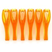 8 Pieces Orange Finger Joints Massager Hand Handheld Blood Circulation Tool Stress Relief Plastic Care Relax Double Rubber Roller Massage (8)