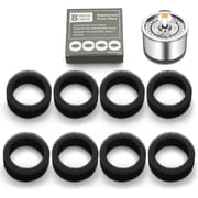 8 Pieces Pet Water Fountain Filter Sponge Replacement for 2.5 L/84 oz 2.2 L/ 74 oz Stainless Steel Cat Fountains, Black Round Filter Foam for stainless steel Cat Drink Fountains