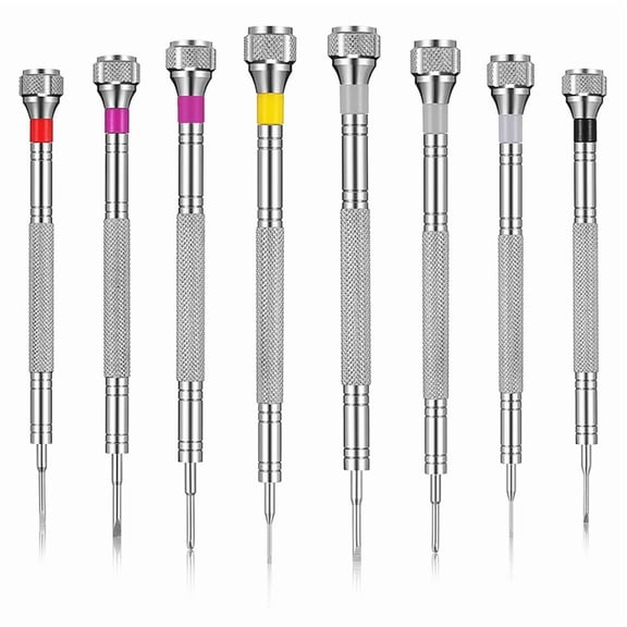 8 Pieces Screwdriver, Jewelers Screwdriver Set, Watch Repair Set 0.6-1.6 mm, Micro-Scr pwm25