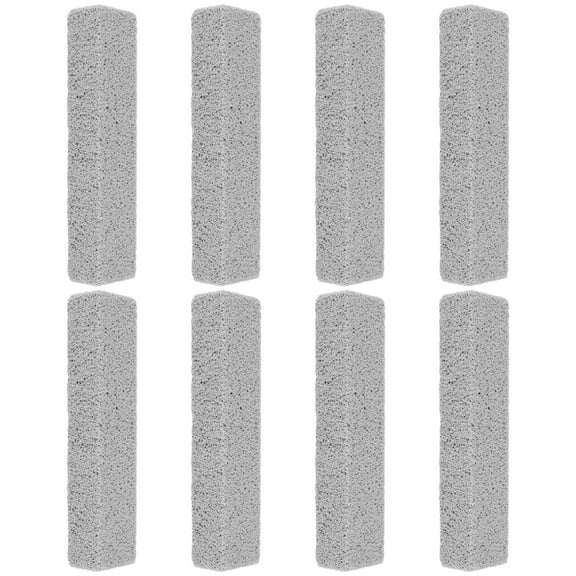 8 Pieces Pumice Stones for Cleaning Scouring Pad Grey Stick Cleaner Removing Toilet Bowl Ring Bath Household Kitchen Pool
