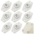 thumbnail image 1 of 8 Pieces Self Adhesive Caster Wheels Mini Swivel Wheels 360 Degree Rotation Sticky Pulley with (White), 1 of 9