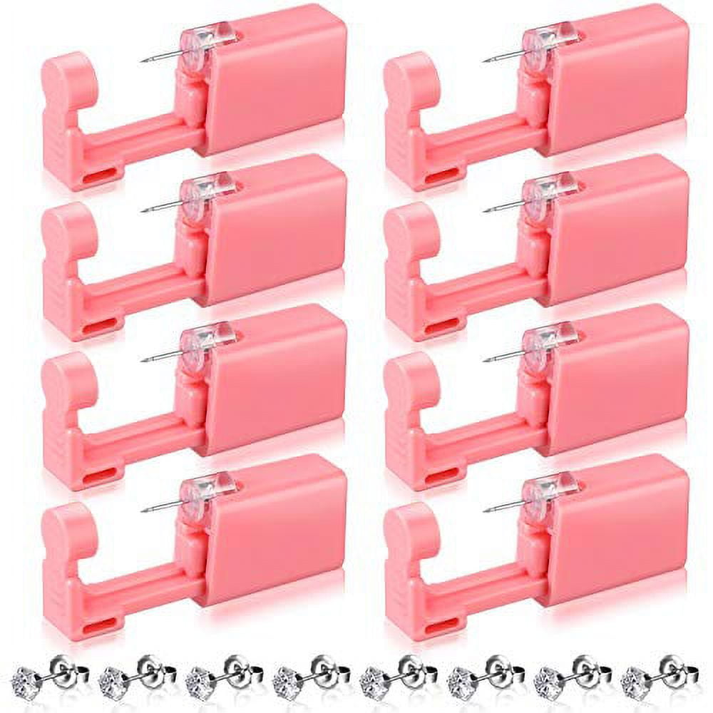 8 Pieces Self Ear Piercing Tool Disposable Ear Piercing Kit Safety