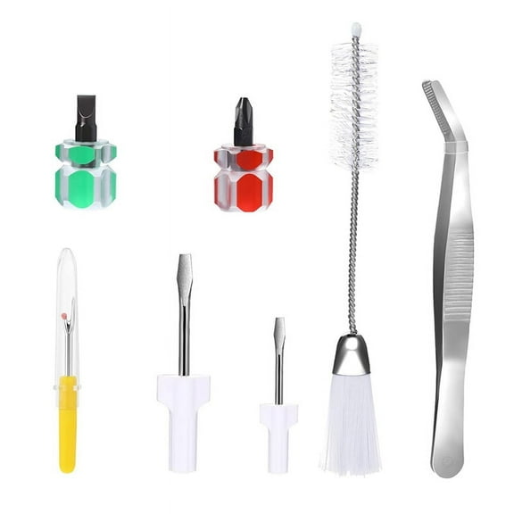 8 Pieces Sewing Machine Repair Kit Machine Sewing Cleaning Tools Including Tweezers Brush Screwdriver Sewing Tools