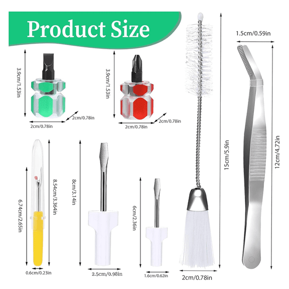 8 Pieces Sewing Machine Repair Kit Machine Sewing Cleaning Tools Including Tweezers Brush Screwdriver Sewing Tools