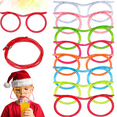 thumbnail image 1 of 8 Pieces Silly Straw Glasses Crazy Fun Loop Straws Novelty Drinking Eyeglasses for Annual Meeting Fun Parties Birthday Assorted Colors, 1 of 7