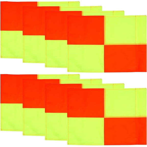 8 Pieces Soccer Referee Flags and Corner Flags, Dual-Color Red and Yellow Football Corner Flag for Soccer Football Track Volleyball Training Match Accessories