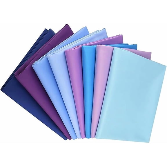 8 Pieces Solid Color Cotton Patchwork Fabric, 100% Cotton 8 Colors DIY Craft Fabric, 20x16 Inch Handmade Sewing Fabric for DIY Crafts
