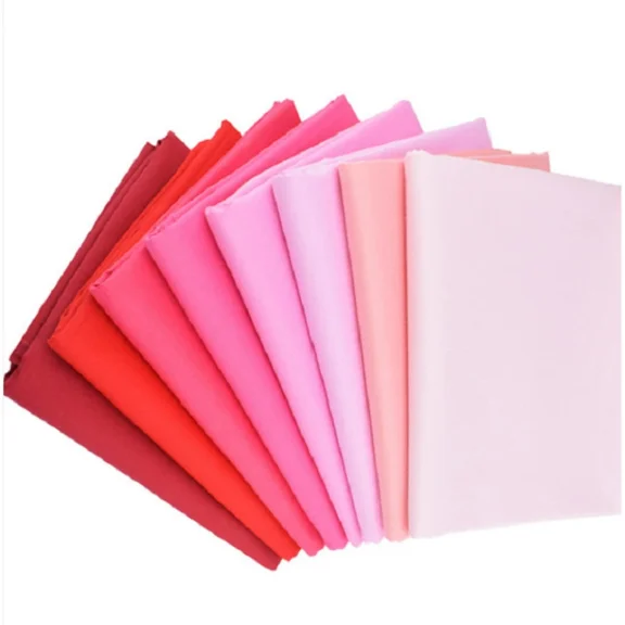 8 Pieces Solid Color Cotton Patchwork Fabric, 100% Cotton 8 Colors DIY Craft Fabric, 20x16 Inch Handmade Sewing Fabric for DIY Crafts