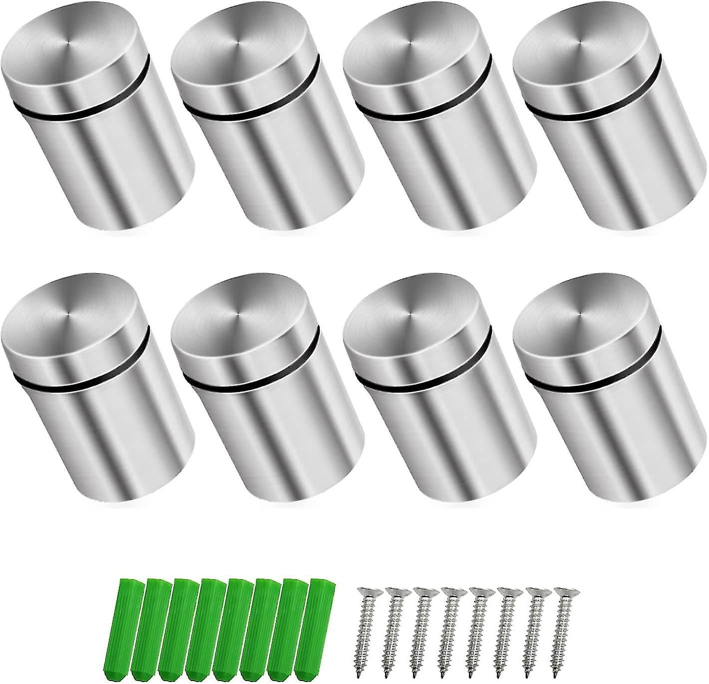 8 Pieces Stainless Steel Advertising Screws Glass Standoff Fasteners Bolts Advertising Screws